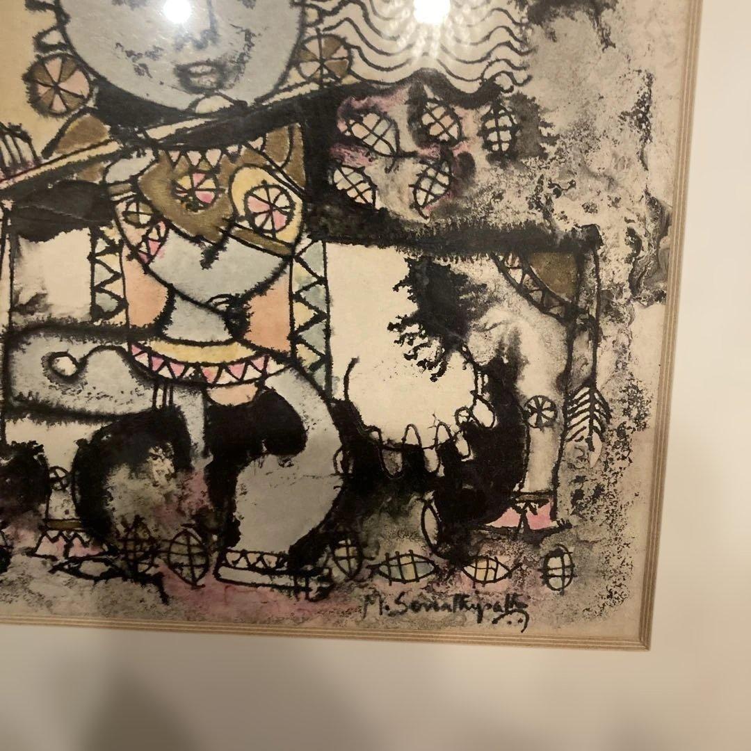 M. Somanath 木版画 神話的キャラクター