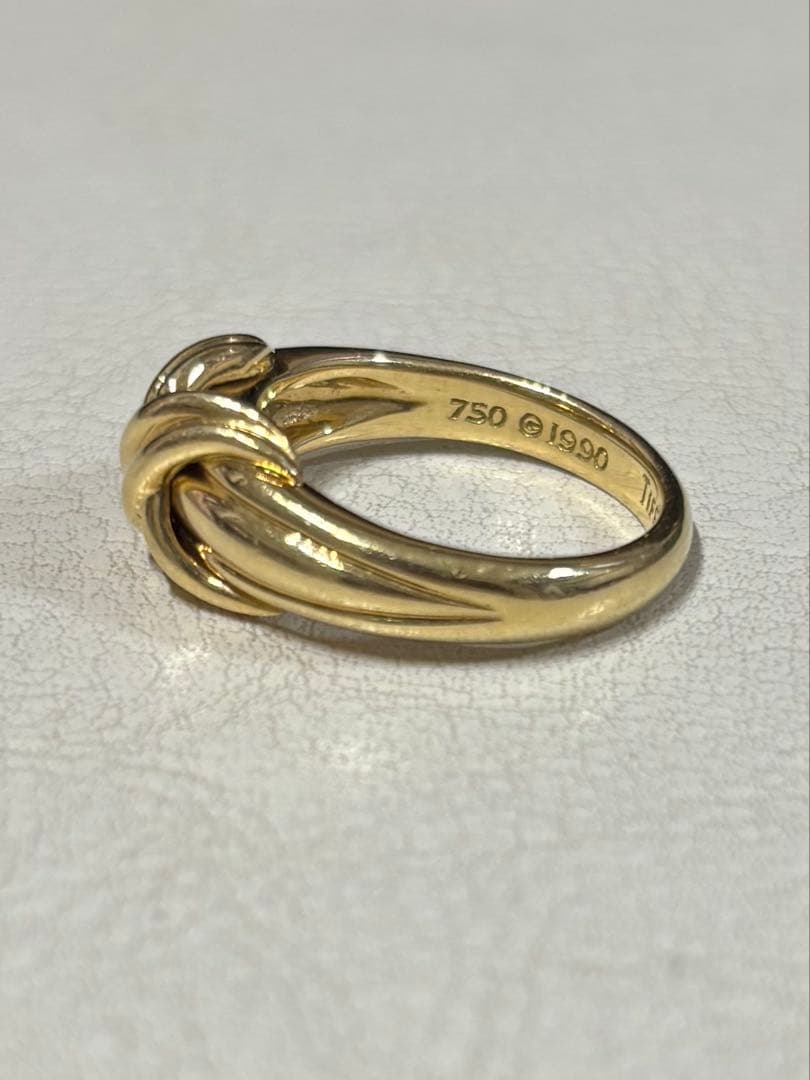 k18 Tiffany シグネチャー　リング　オールドティファニー　18金　希少