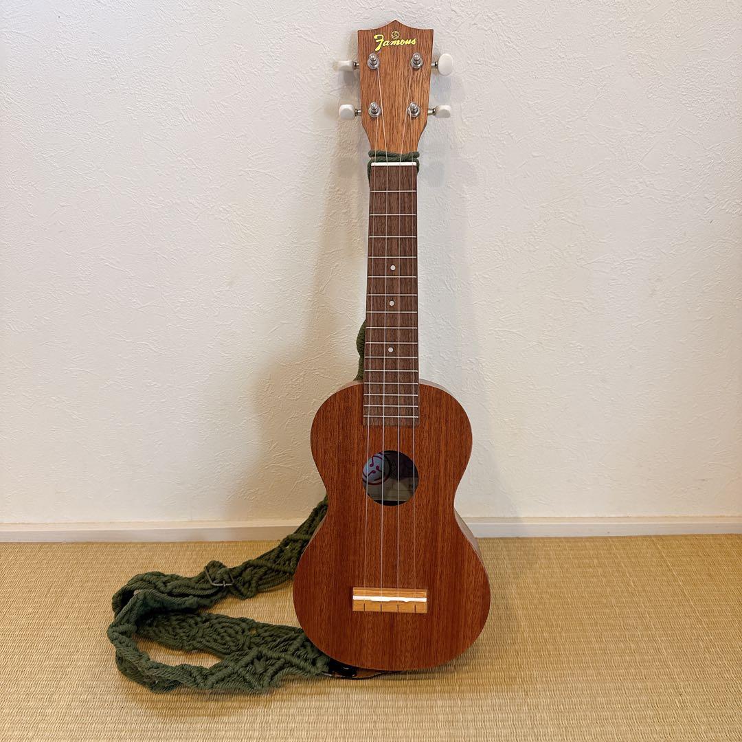 Famous FS-1G ウクレレ　ストラップ チューナーセット