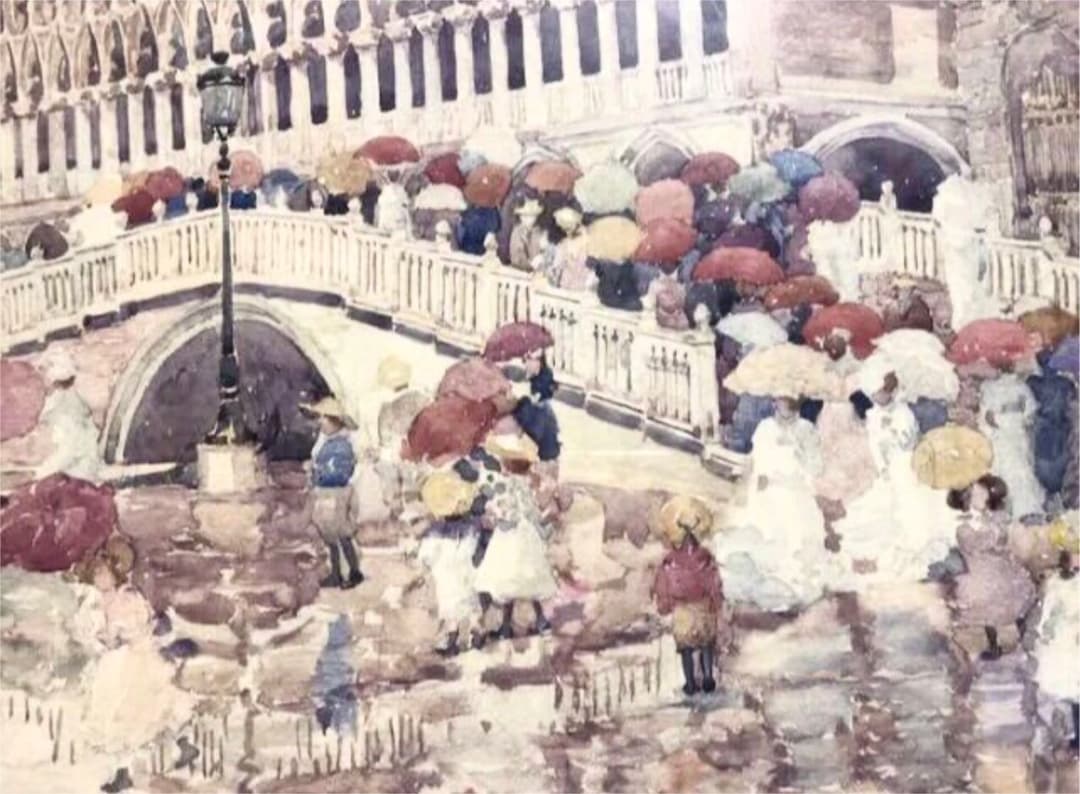 ■レプリカ■ポラロイドミュージアムコレクション■プレンダーガスト「雨の中の傘」