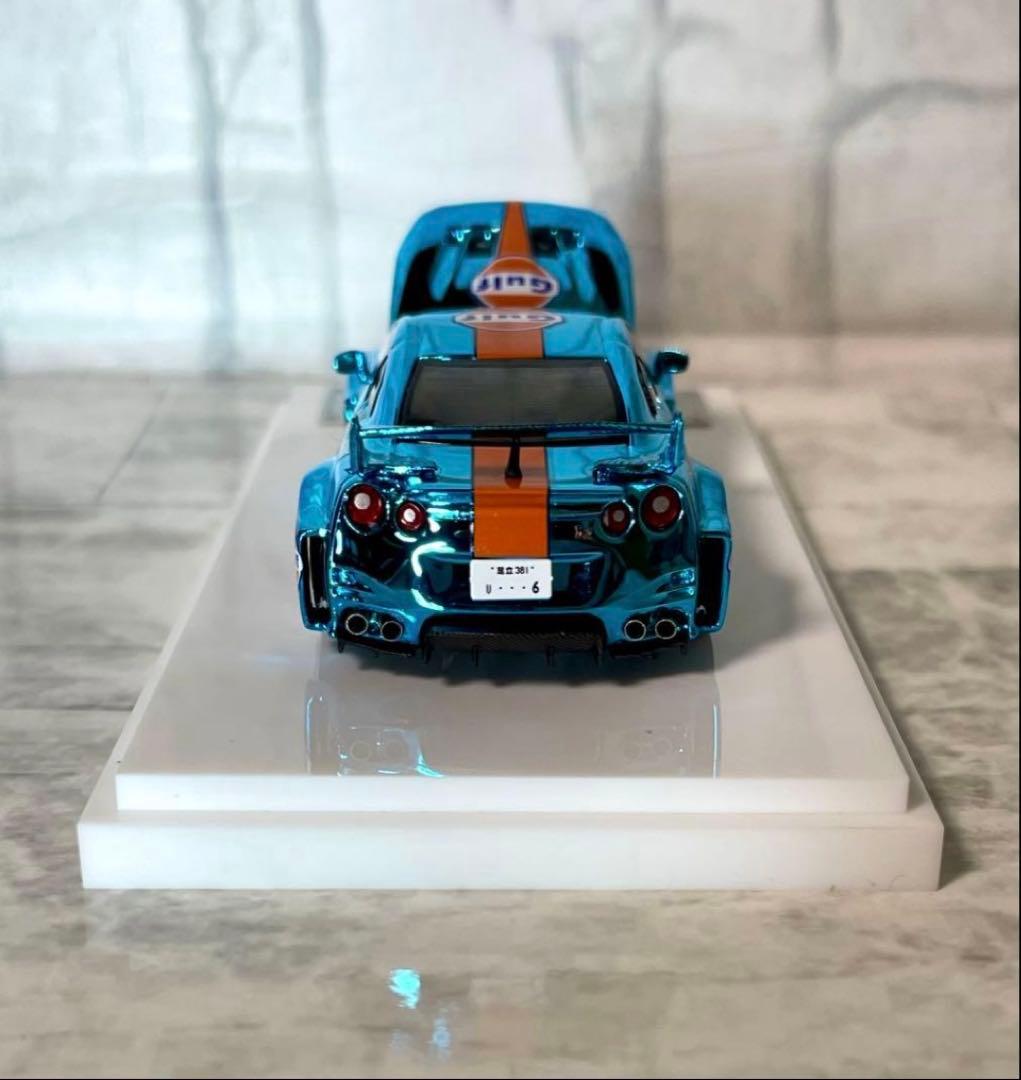 スカイライン GTR R35 RR 1/64 ミニカーGulf
