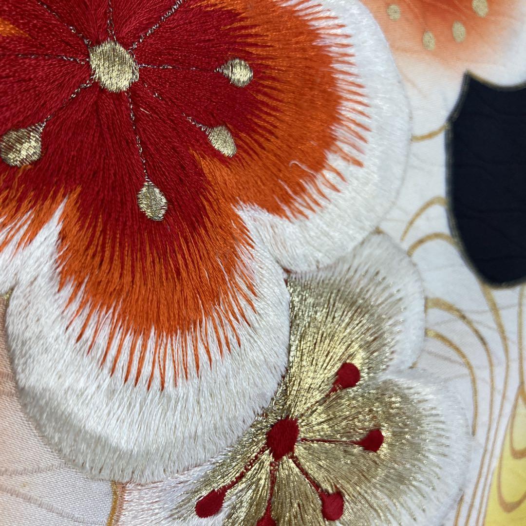 ◆mk-1045　引き振袖　お引きずり　衣装　婚礼　花嫁　金駒刺繍　k-6-2