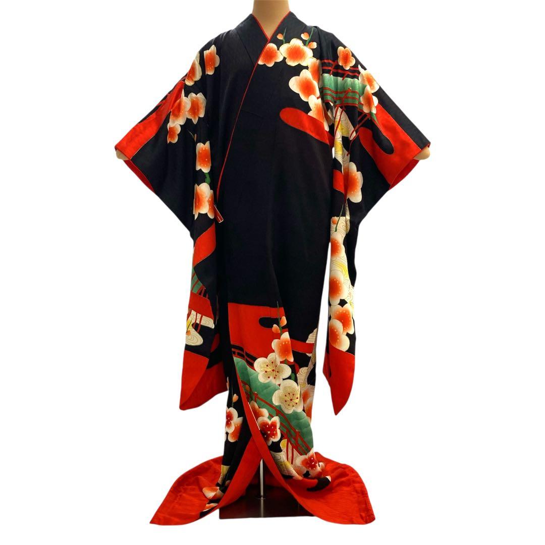 ◆mk-1045　引き振袖　お引きずり　衣装　婚礼　花嫁　金駒刺繍　k-6-2