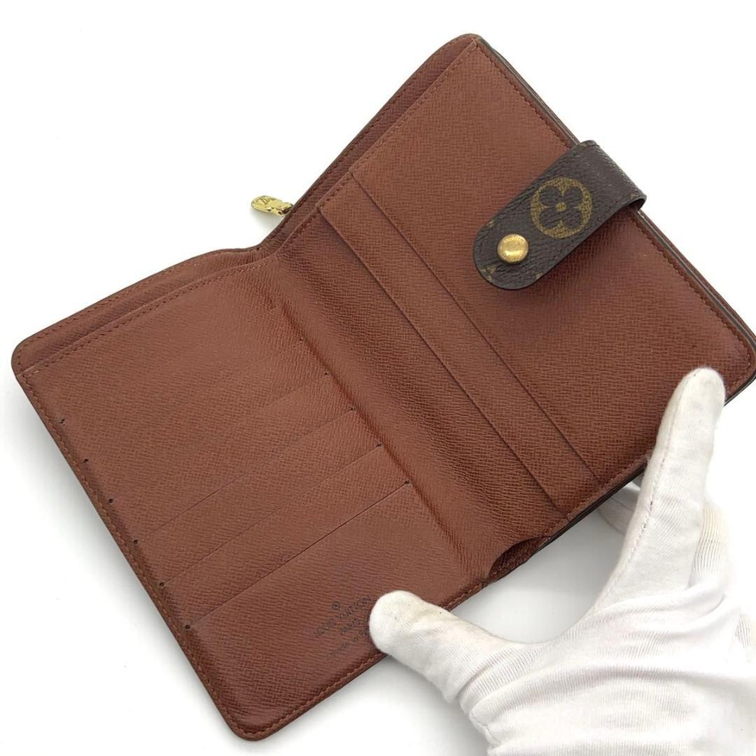 ルイヴィトン モノグラム ポルトパピエジップ 二つ折り財布 パスケース付