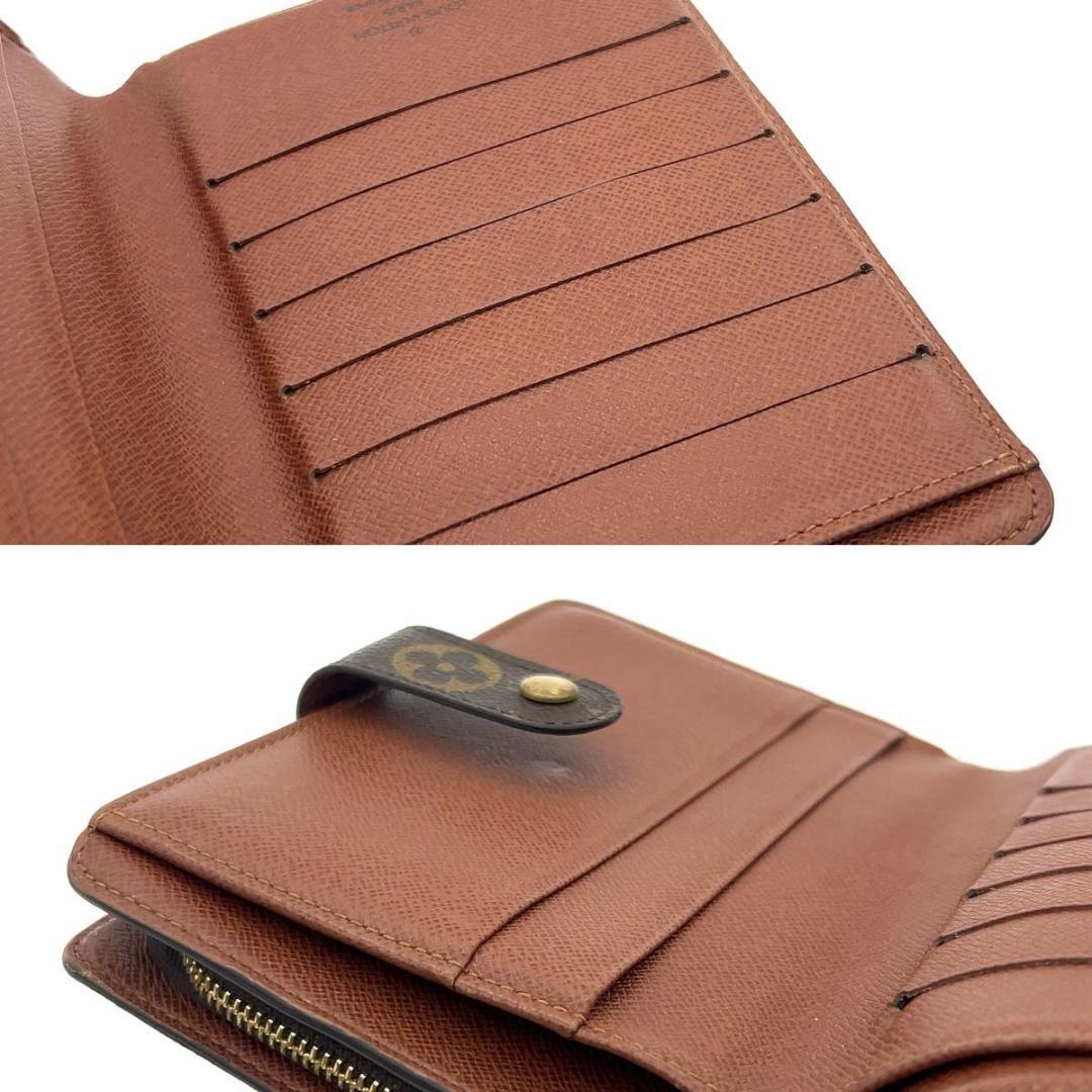 ルイヴィトン モノグラム ポルトパピエジップ 二つ折り財布 パスケース付