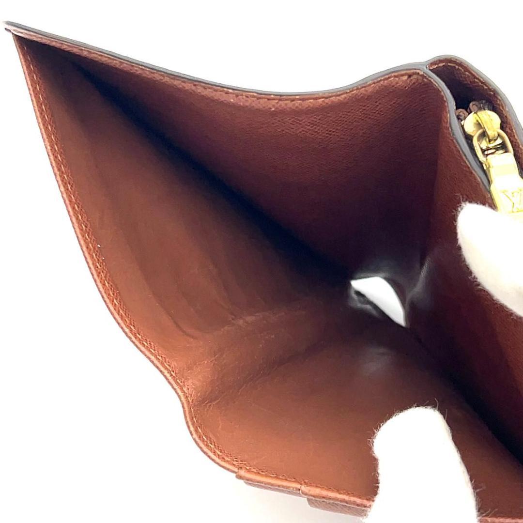 ルイヴィトン モノグラム ポルトパピエジップ 二つ折り財布 パスケース付