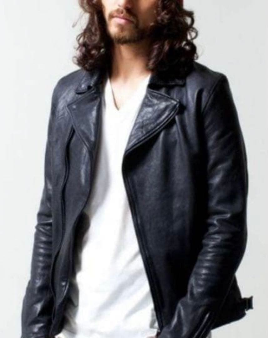 え*る様 ナノユニバース　ライダースジャケット　ダブル　羊革