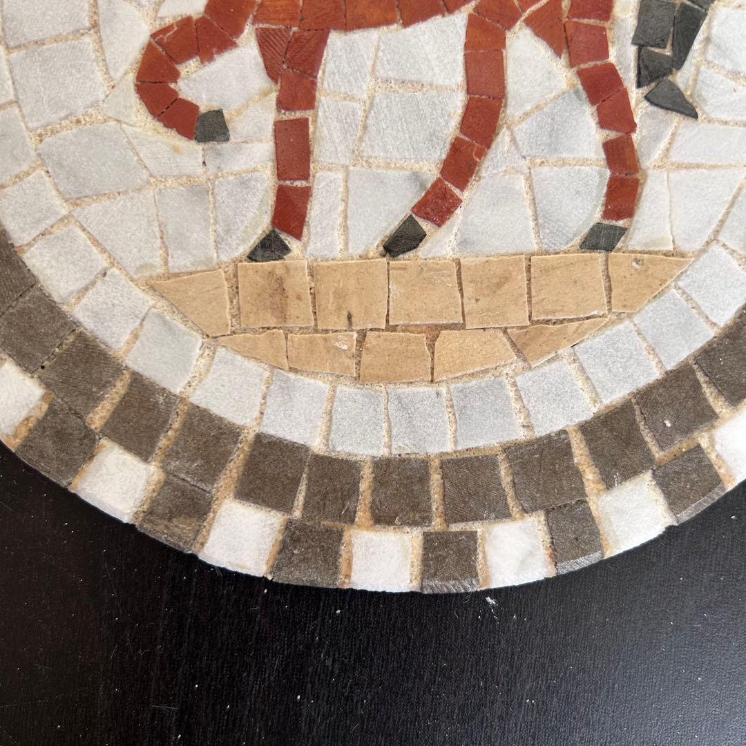 モザイクタイル　チュニジアの伝統工芸　馬　約18cm　ブラウン