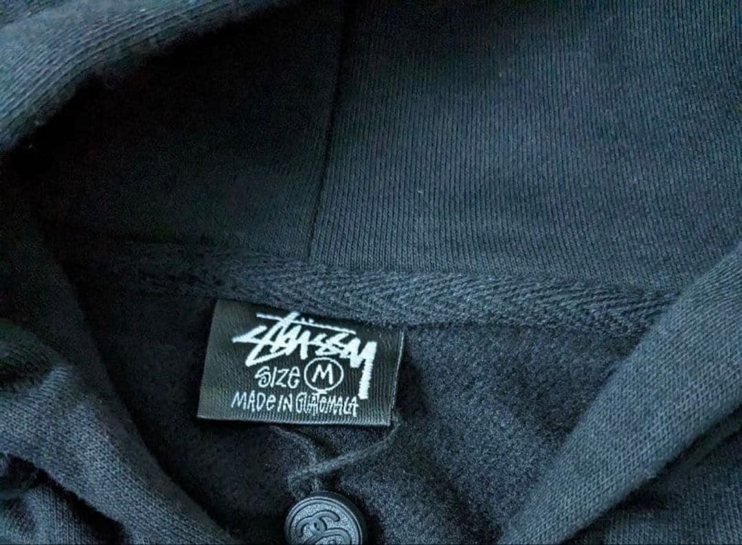【海外正規品】　STUSSY　ジップパーカー M　ブラック