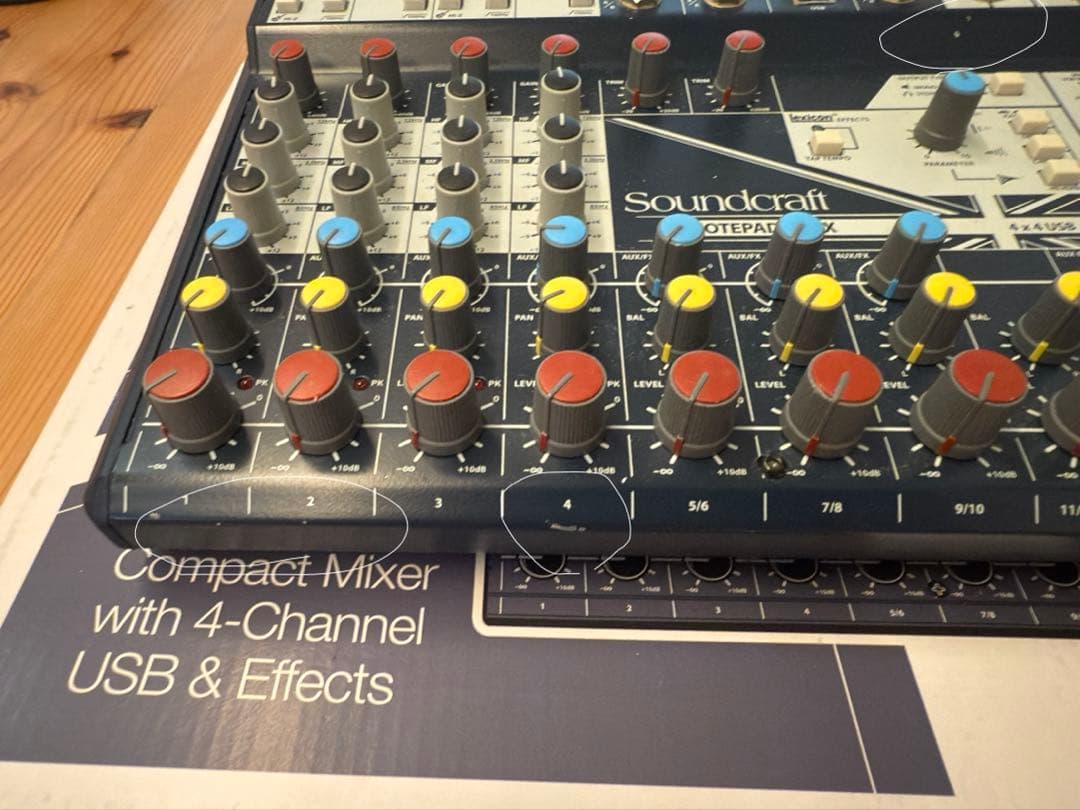 Soundcraft Notepad 12FX＋オヤイデUSBケーブル