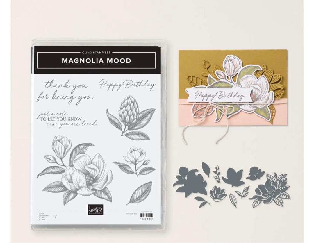 一点限り♡未使用スタンピンアップ　豪華マグノリアスタンプ&ダイセット