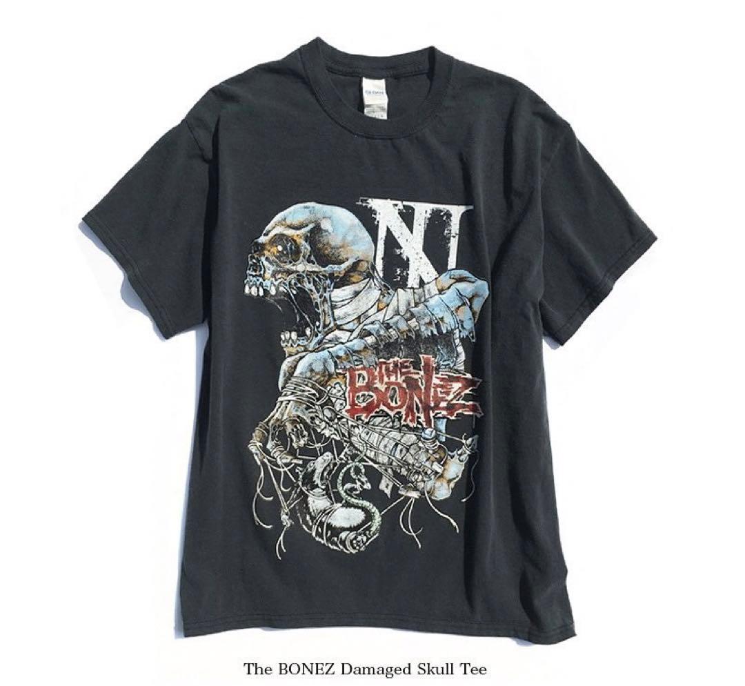 ミュージシャン The BONEZ Damaged Skull Tee Dragon Ash