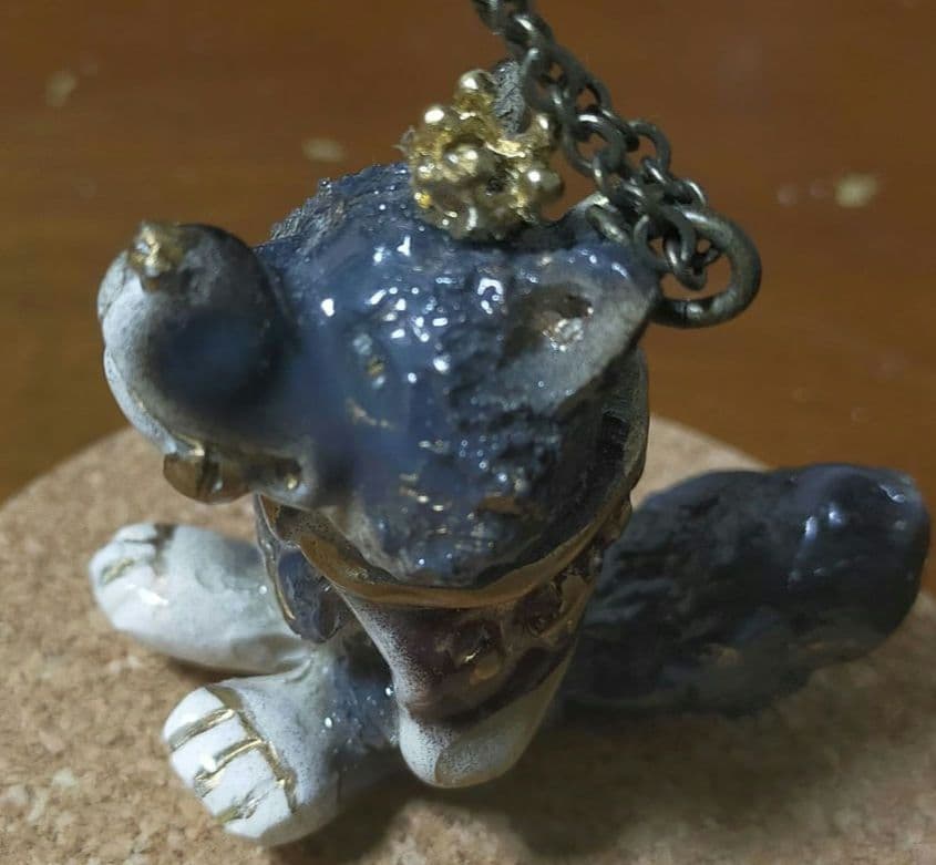 トキメキ帝国の桃色ガブリエル オオカミ　狼　ネックレス ペンダント　王様　王冠