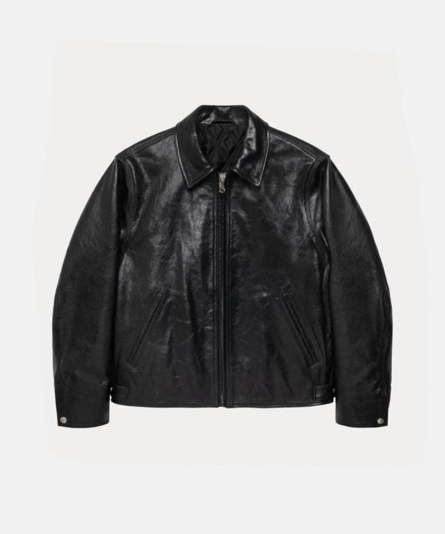 完売品 STUSSY GARAGE JACKET LEATHER BLACK L