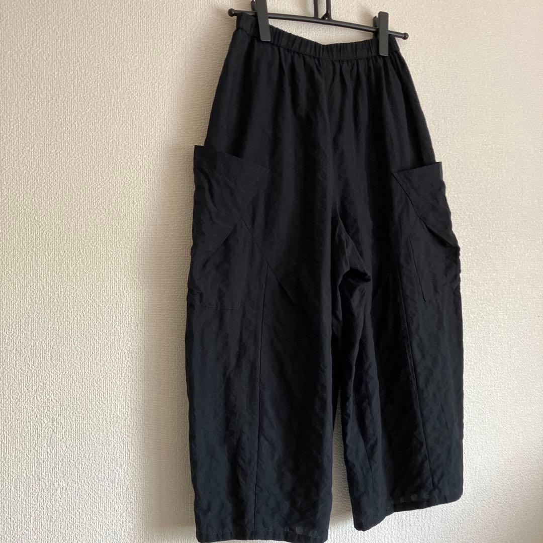 kazuringo様！ 慈雨　ポケットアクセント　　　凸凹生地のコクーンパンツ