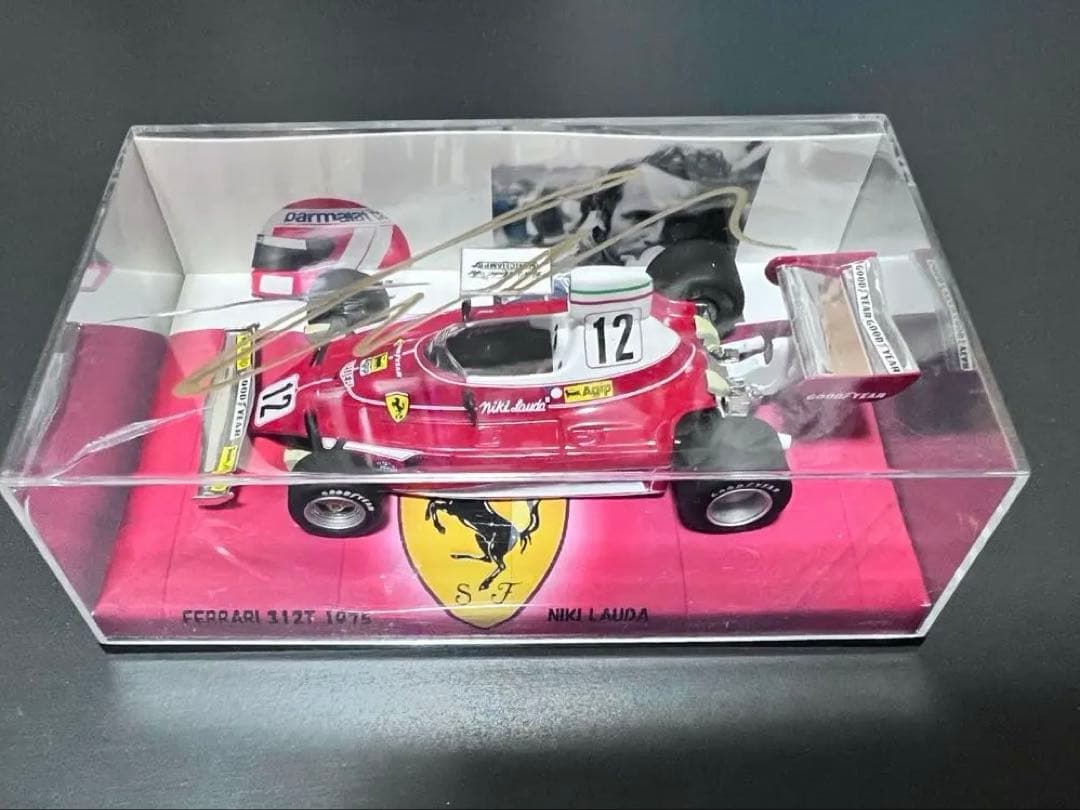 F1 Ferrari 312 T 1/43ミニカー ニキラウダ直筆サイン1:43