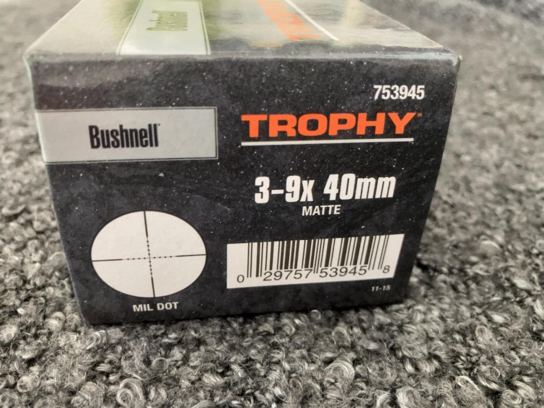 実物 Bushnell TROPHY ライフルスコープ 3-9x 40mm