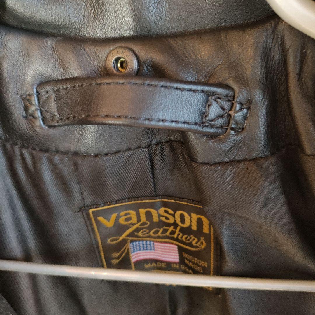 vanson　バンソン　レザーシングルライダースジャケット