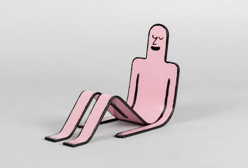 Jean Jullien ブックエンド ピンク Billy stand book