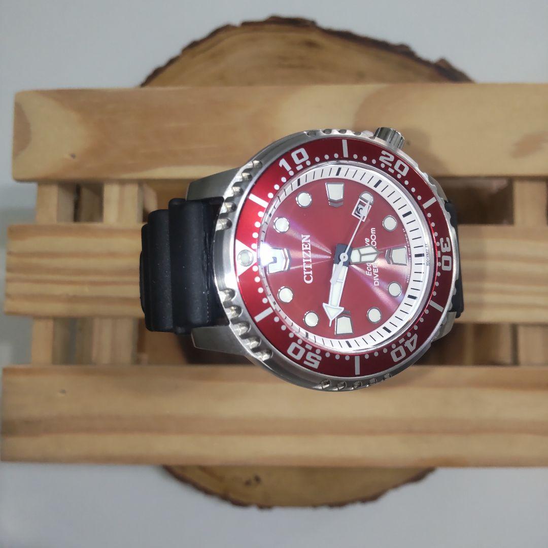 CITIZEN プロマスター　ソーラー ダイバーズウォッチ　希少レッド
