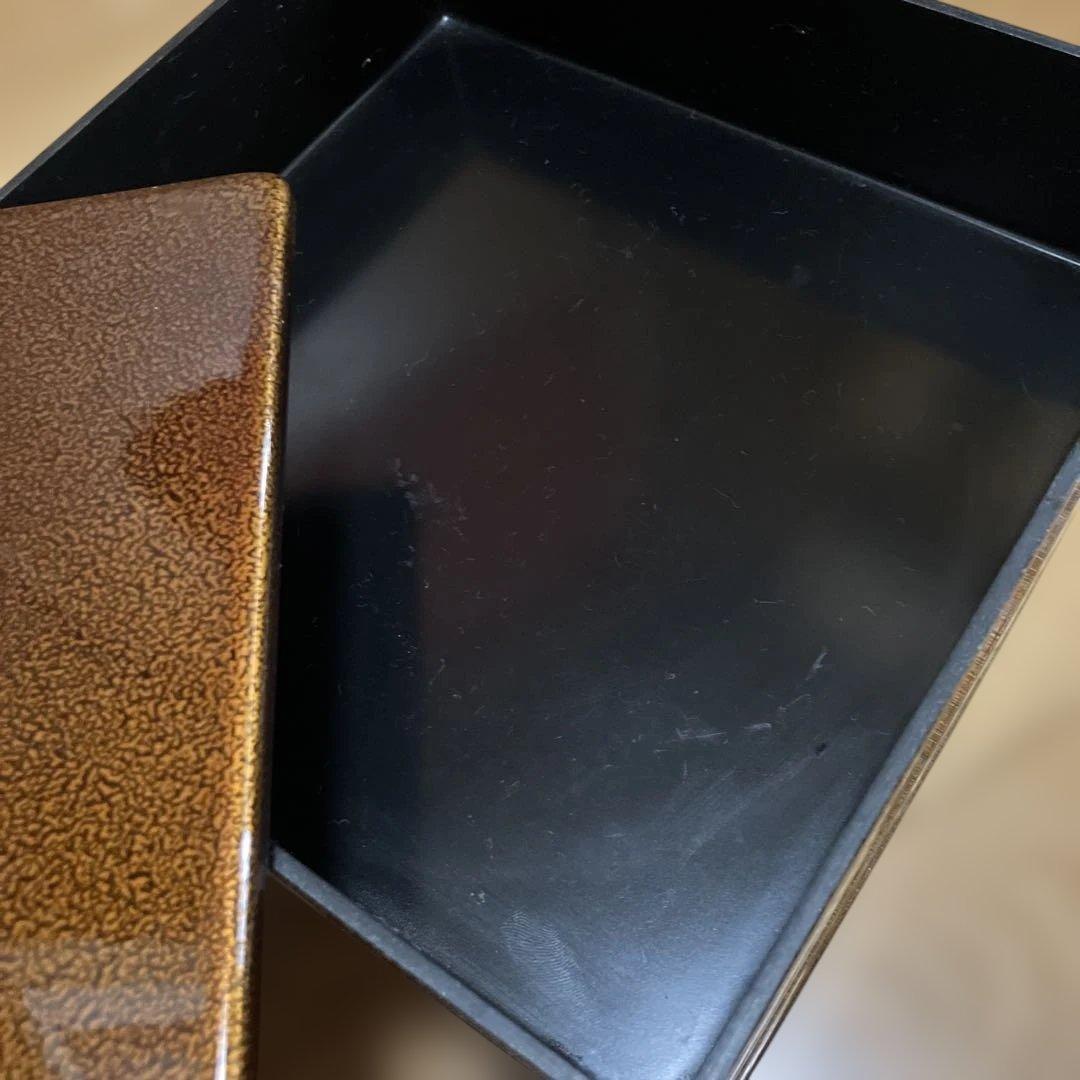 竹模様のブラウン重箱