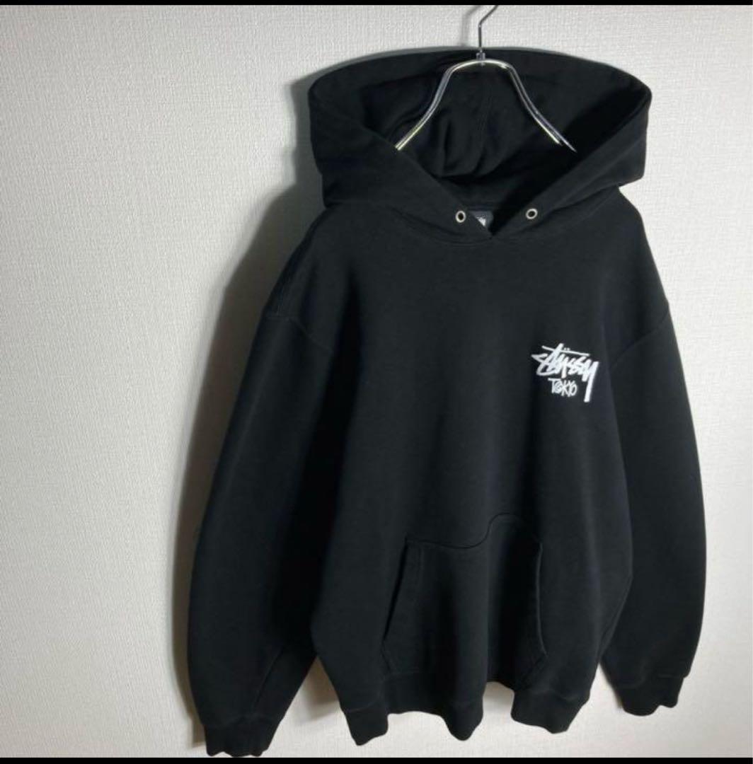 ステューシー Stussy ブラック プルオーバーパーカー