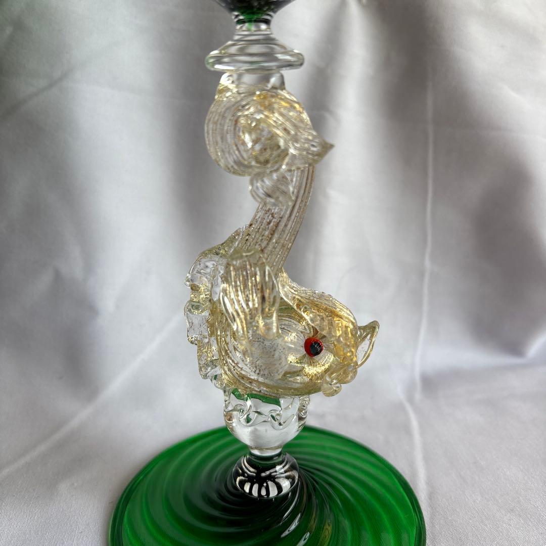 ベネチアングラス　ドルフィン　グリーン