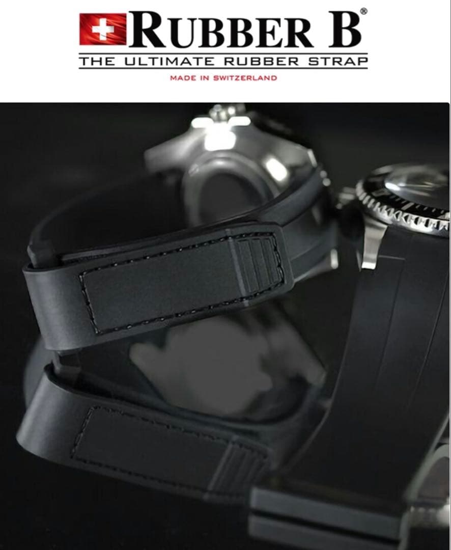 Rubber B ブラック ラバーストラップ 214270専用Mサイズ