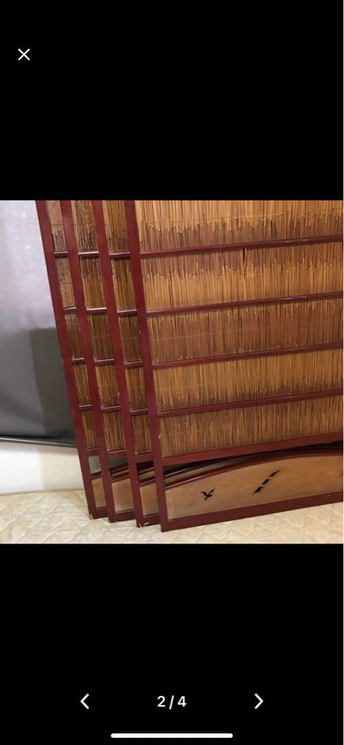 京都 お茶屋の襖戸 明治時代の超アンティーク ４枚 木製