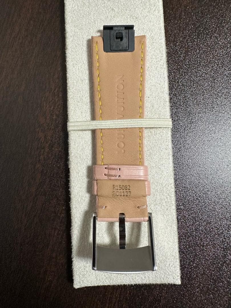 ルイ ヴィトン タンブール用 純正替えベルト アリゲーター ワンタッチ式 ピンク