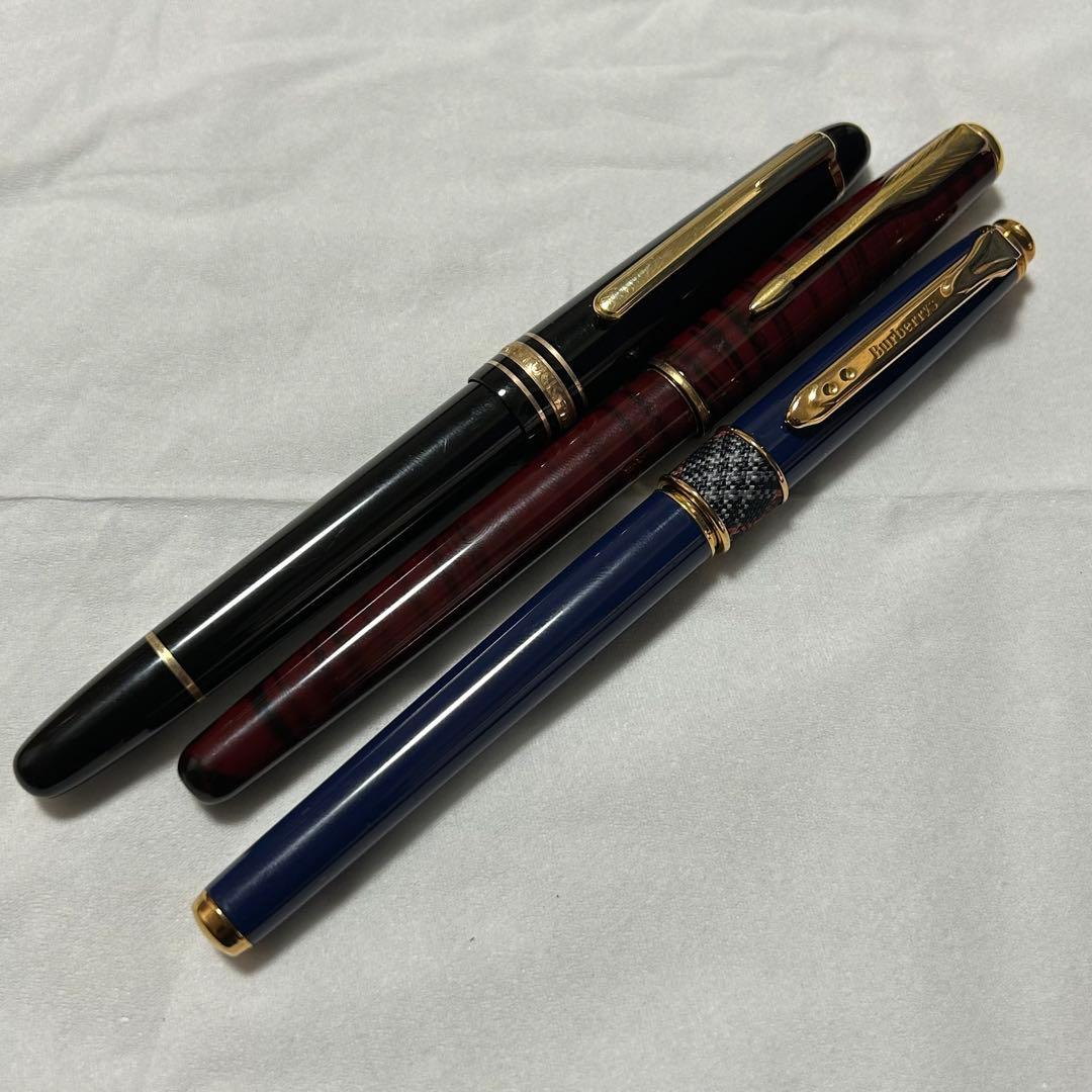 万年筆まとめ BURBERRY MONTBLANC PARKER 14K