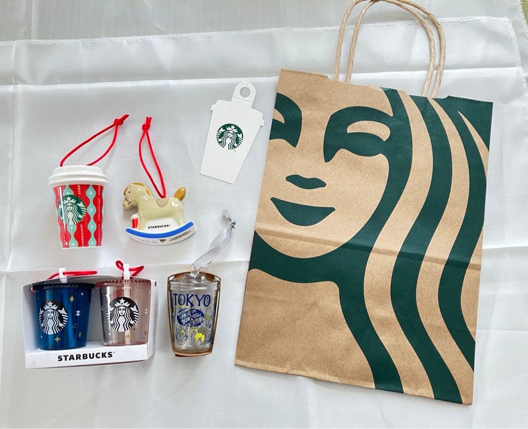 限定 スタバ オーナメント セット 東京 レッド ゴールド カップ ホース