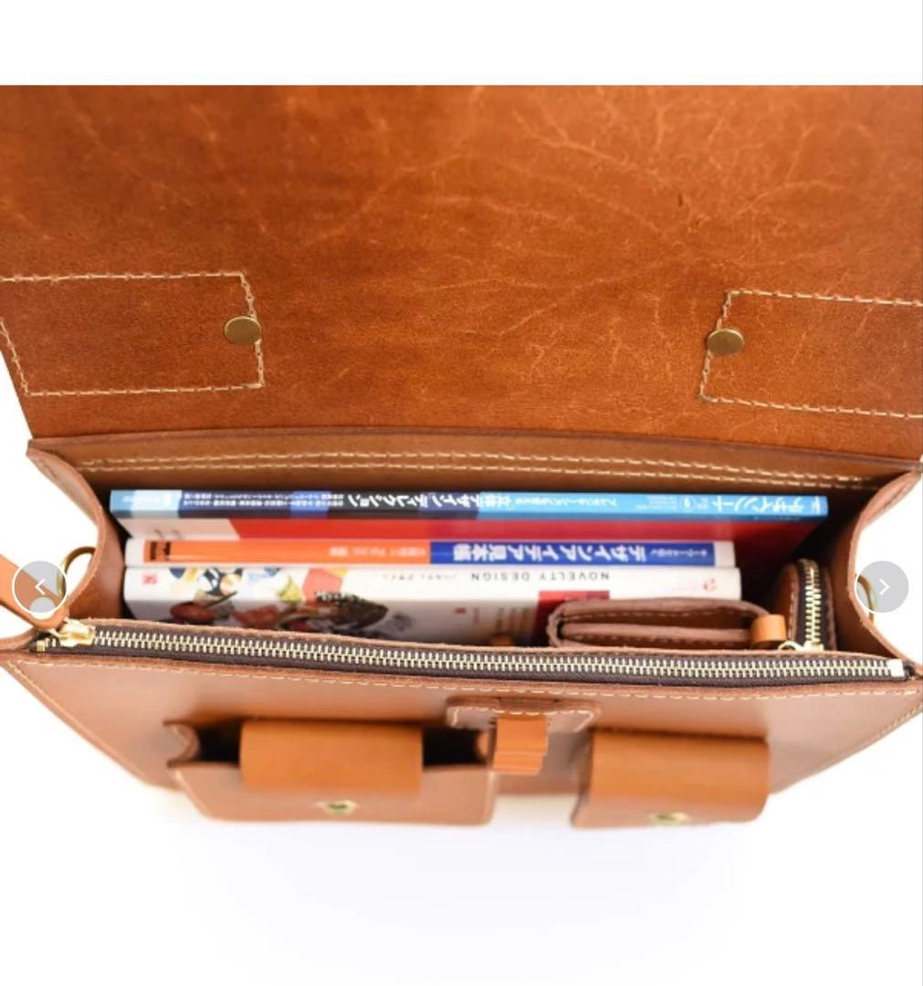 Herz 総かぶせ　横型　2way ビジネスバッグ　Lサイズ　革