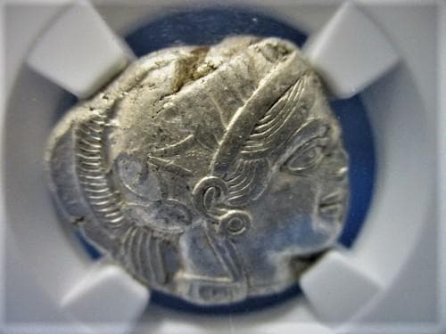 古代アテネ テトラドラクマ銀貨／アテナとフクロウ／NGC鑑定済の本物保証