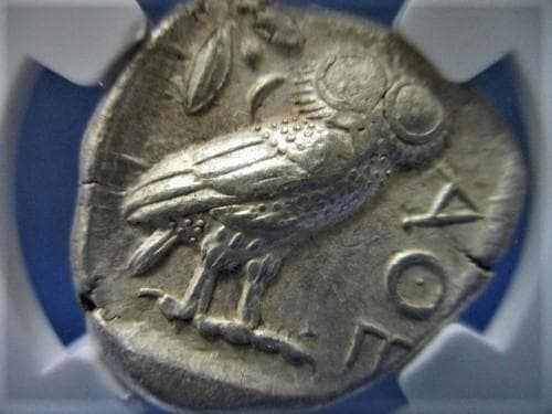 古代アテネ テトラドラクマ銀貨／アテナとフクロウ／NGC鑑定済の本物保証