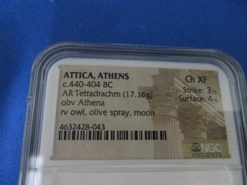 古代アテネ テトラドラクマ銀貨／アテナとフクロウ／NGC鑑定済の本物保証