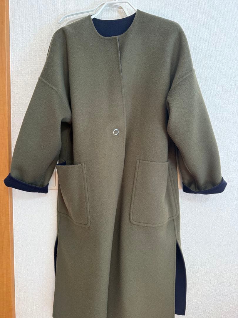 Demi-Luxe BEAMS / クルーネック リバーコート