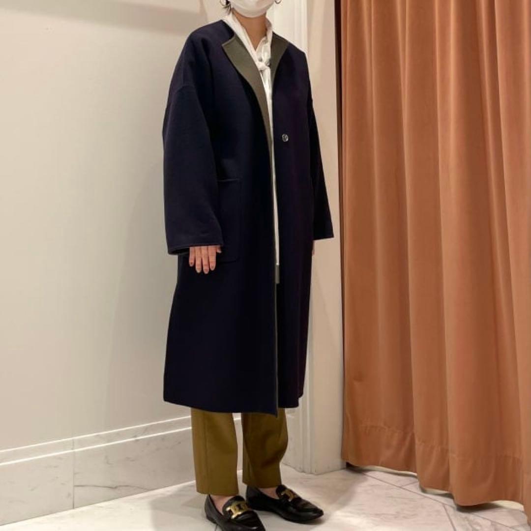 Demi-Luxe BEAMS / クルーネック リバーコート