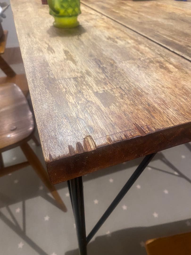 ‼️週末割引中‼️一点物✴︎木製アンティーク古材オリジナルダイニングテーブル