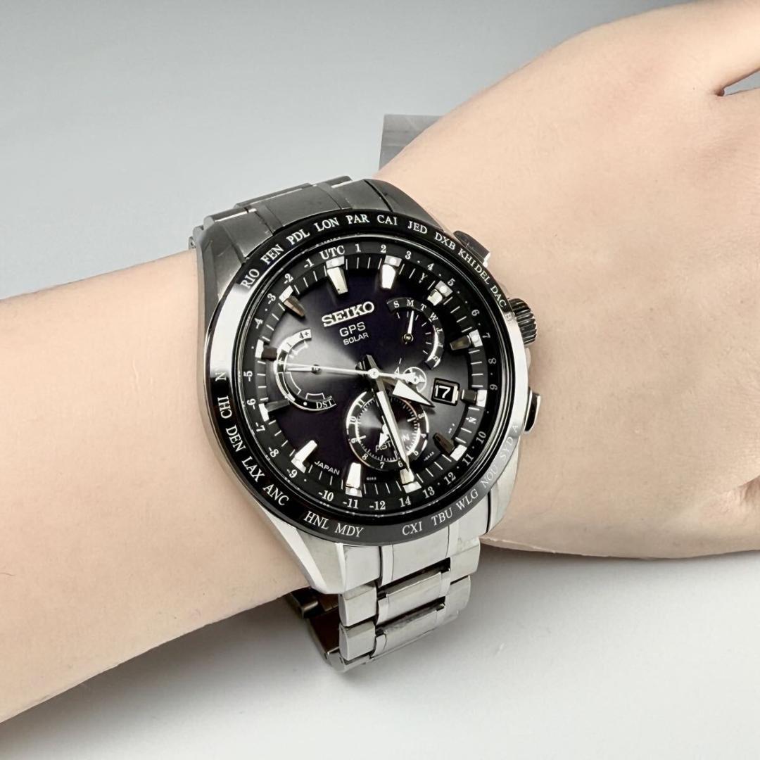 稼働 セイコー 腕時計 GPSソーラー セラミック アストロン ワールドタイム
