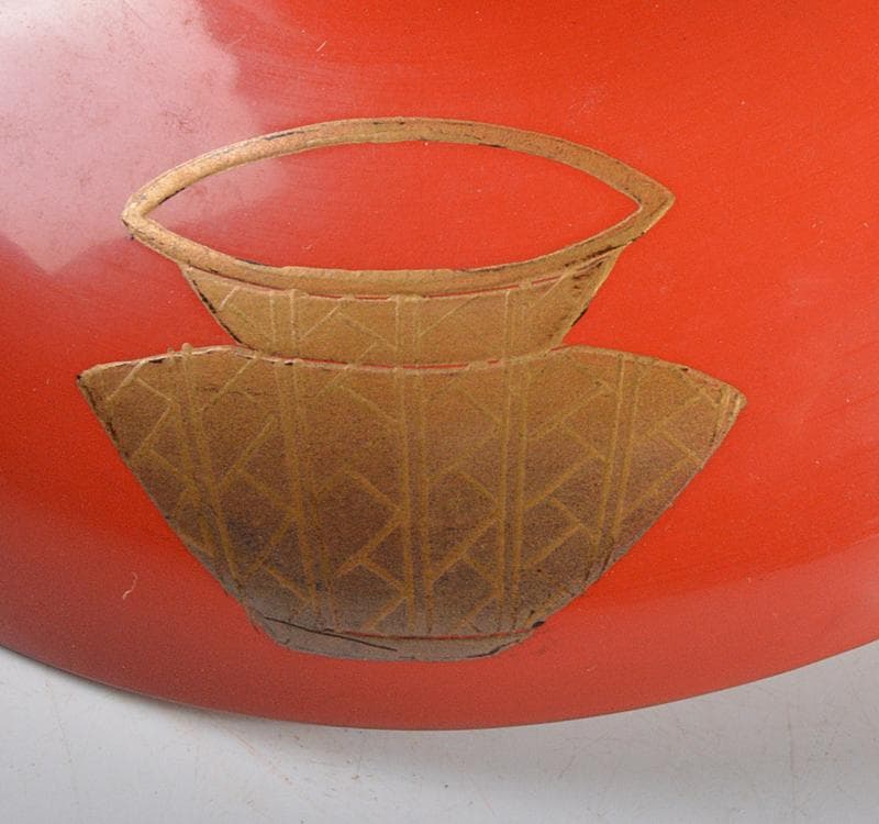 輪島塗　朱塗　金蒔絵　恵比寿天　大黒天　酒盃　一對　時　V R4501