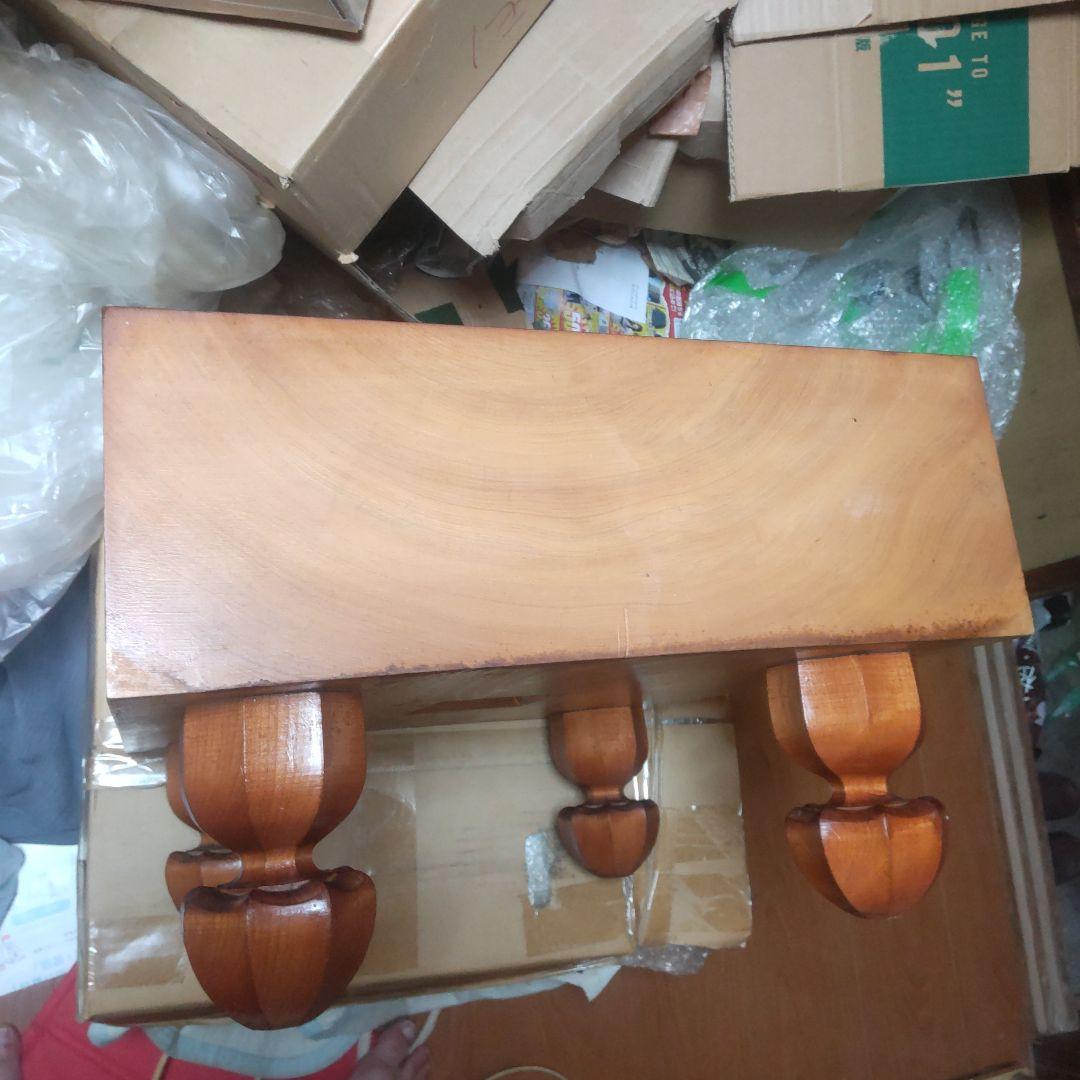 本桂碁盤５寸盤　木裏板目　カバー付き