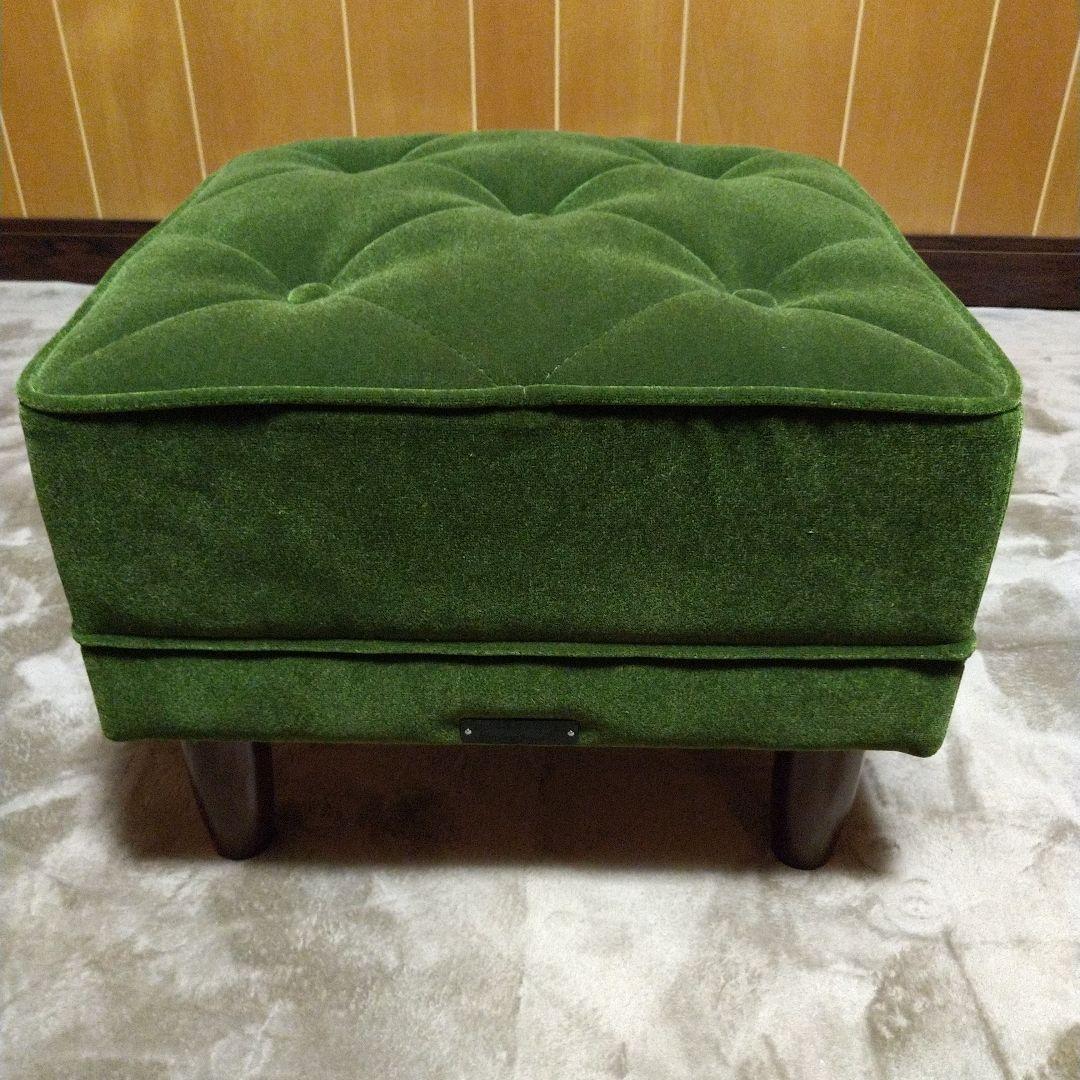 新品同様 希少 カリモク60 オットマン　モケットグリーン
