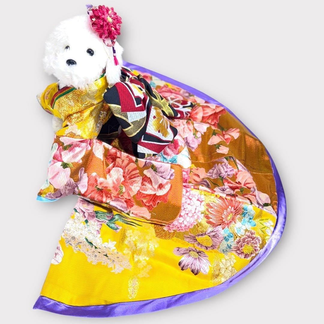 【新品ハンドメイド】ペット用　打掛　大振袖　おひきずり