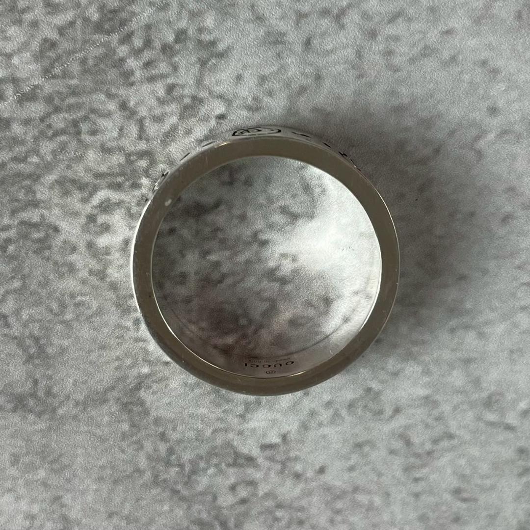 希少21号✨極美品 GUCCI ゴースト ワイド シルバー リング 925