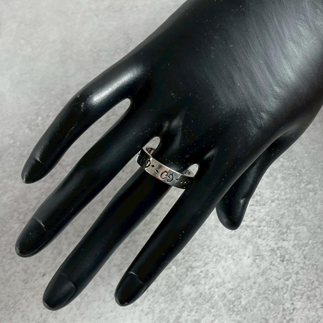 希少21号✨極美品 GUCCI ゴースト ワイド シルバー リング 925
