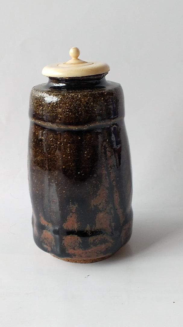 albus朝鮮唐津 茶入徳沢守俊仕覆駱駝文いちご手錦利休緞子茶道具共箱新品