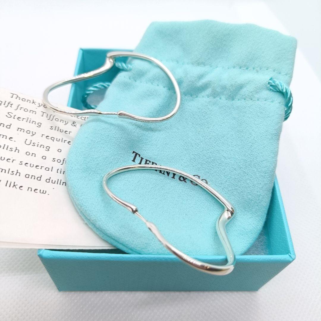 まりもり様　極美品✨️ティファニー　保存箱付き　オープンハート　フープ　ピアス