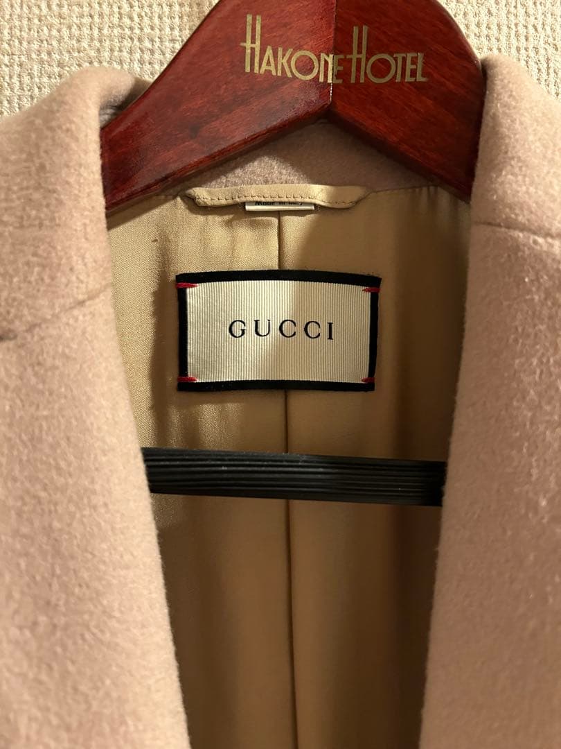 「なつ」GUCCI ベージュ チェスターコート 36