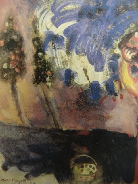 マルク・シャガール、【収穫】、希少な画集画、新品高級額・額装付